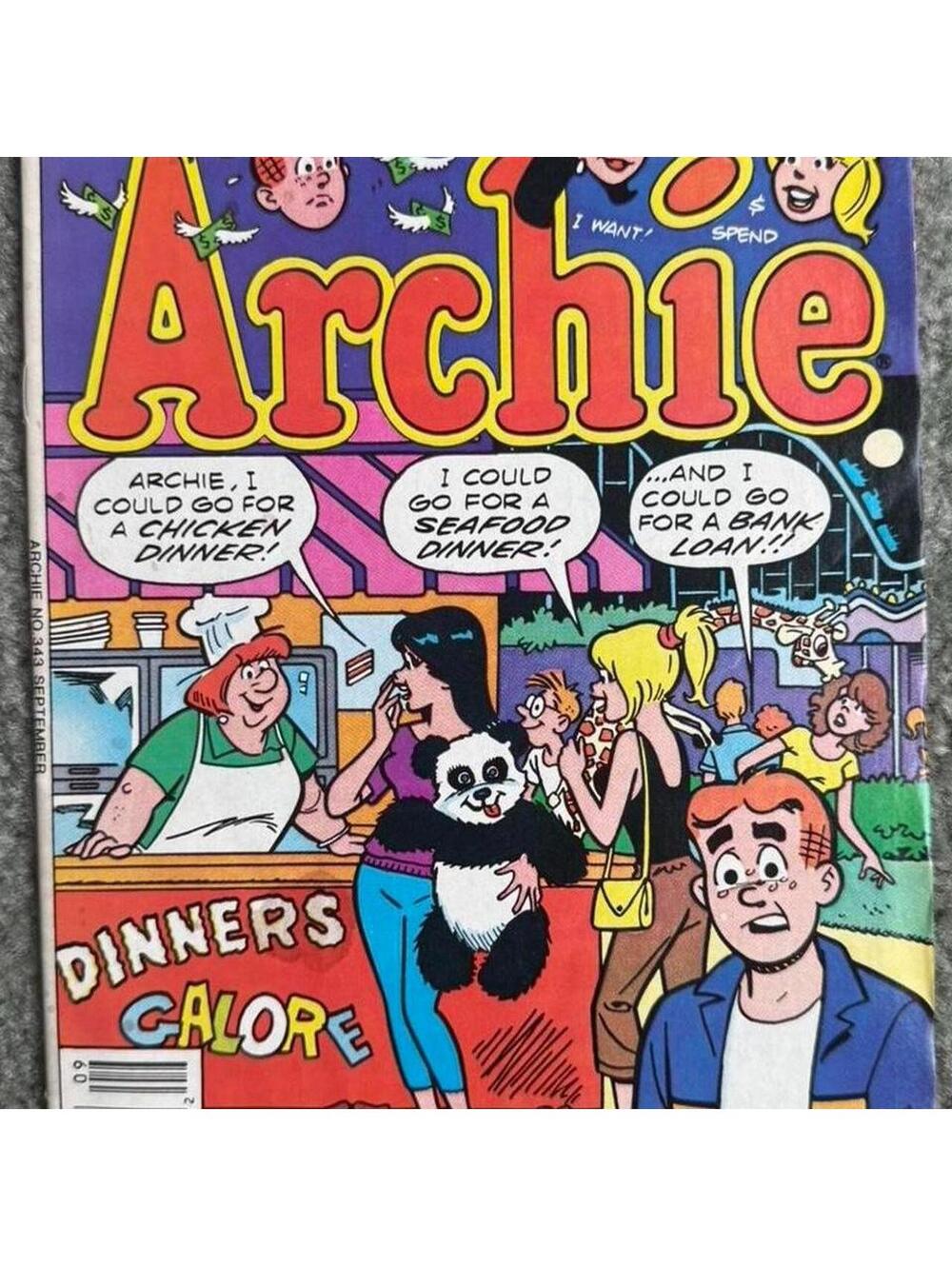 Archie Comic Book issue 343 September 1986 GenX Nostalgia